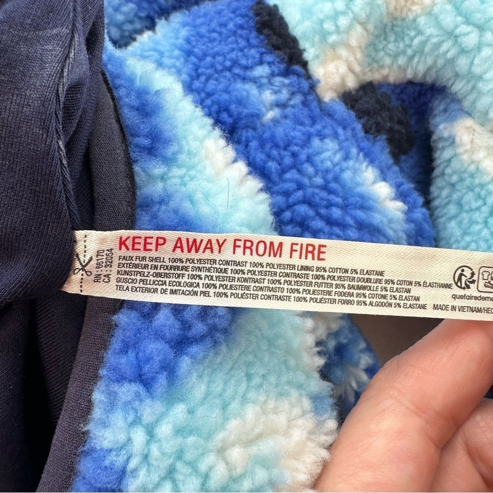 NWT Free People Movement Rocky Ridge Fleece Pullover Jacket Ocean Tie Dye Combo - Picture 9 of 13